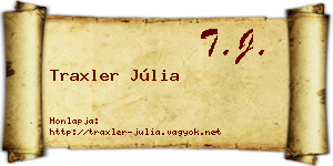 Traxler Júlia névjegykártya